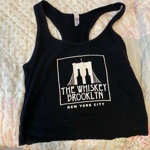 Raw hem graphic tank